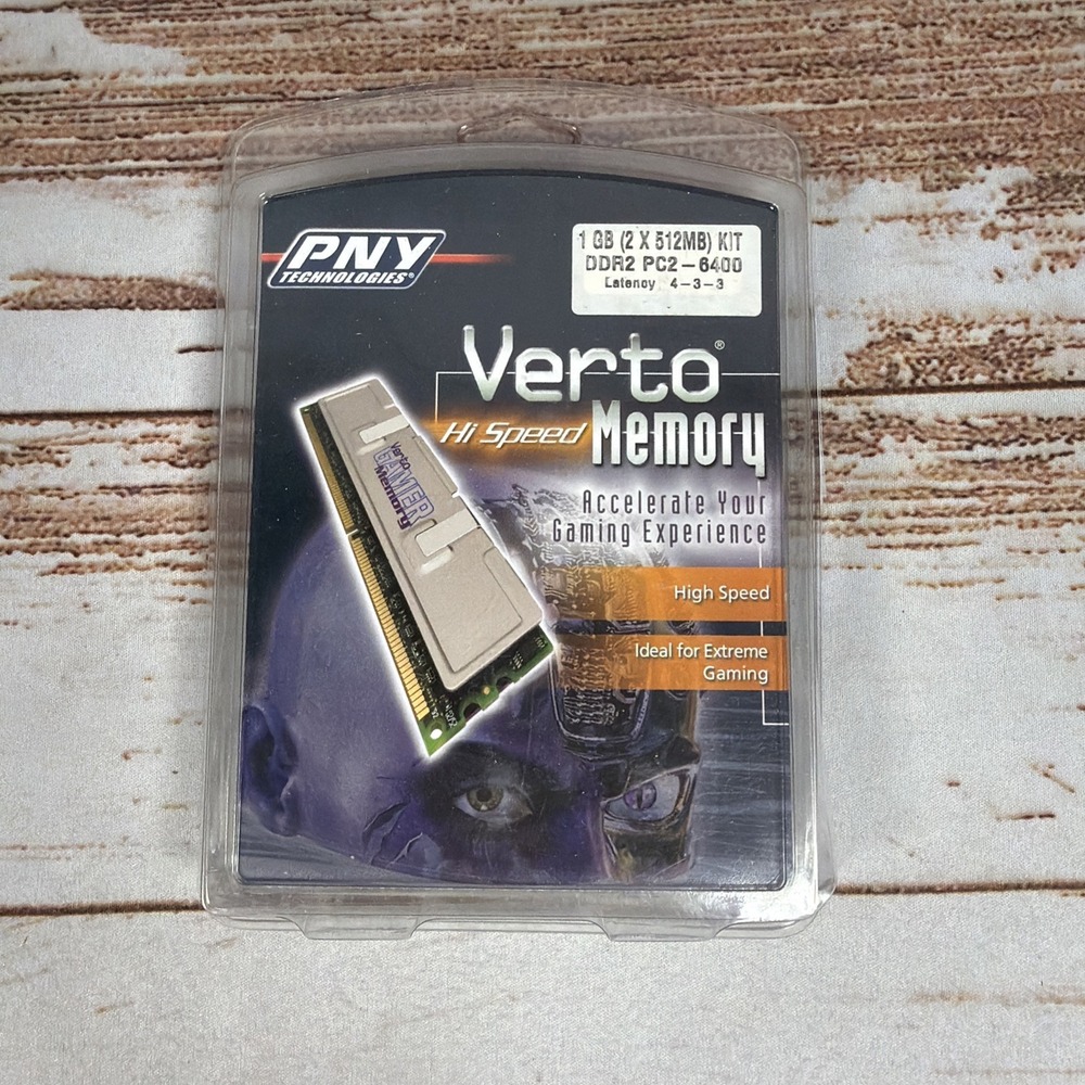PNY Verto 1GB (2x512MB) PC2-6400 DDR2 800MHz Desktop Memory RAM
